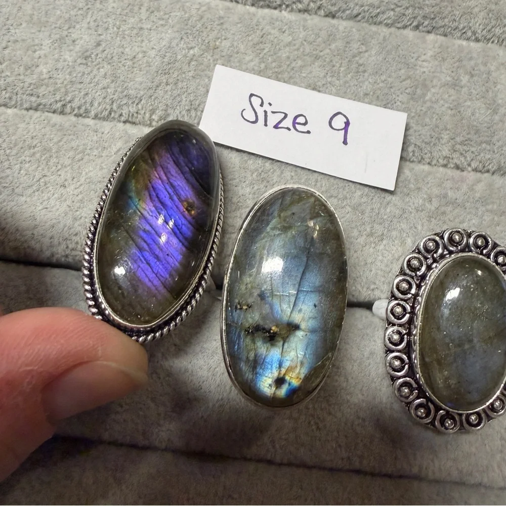 Sizes 9-11 Labradorite Rings